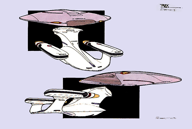After designing the Enterprise, it was explained that the saucer would separate, and I was challenged to make both elements look good apart AND together.