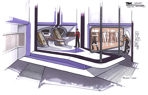 Early concept of the lab where Data was assembled (born) from the episode: "Datalore".
